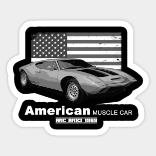 AMX3 American Muscle Car 60s 70s Old is Gold Sticker